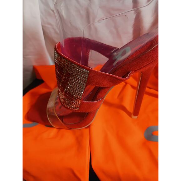 So real Heels Siler Rhinestone 6 Bling Logo Disco - Picture 8 of 14